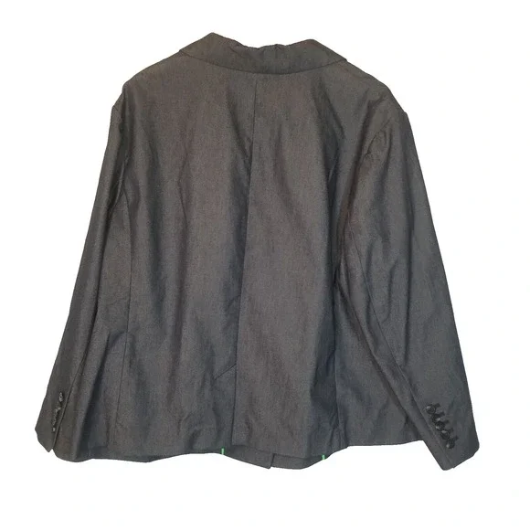 NWT Liz Claiborne Denim Jacket 3 Button Front Women Career 22W Stretch - Picture 2 of 13